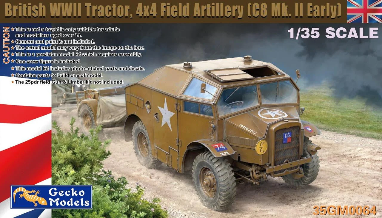 Gecko Models 1/35 Models British WWII Tractor 4x4 Field Artillery (C8 Mk. II Early)