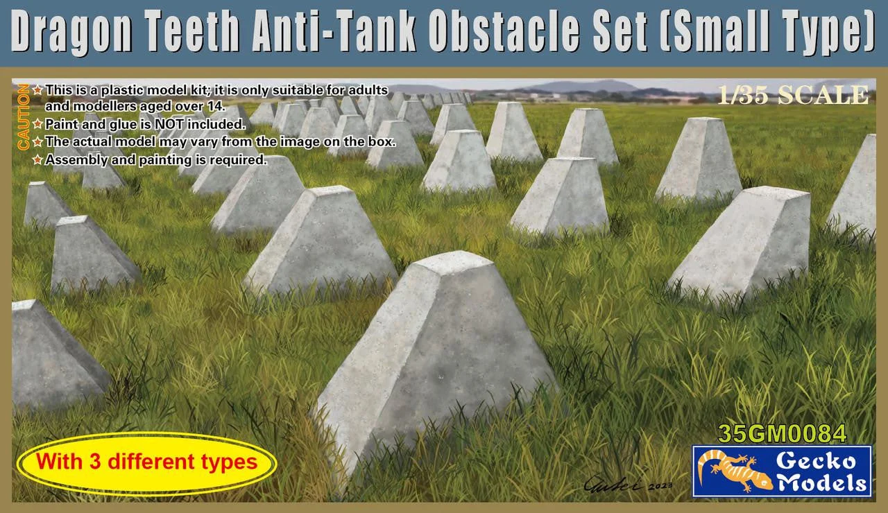 Gecko Models 1/35 Models Dragon Teeth Anti-Tank Obstacle Set (Small Version)