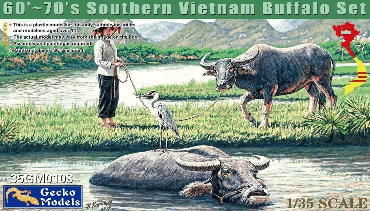Gecko Models 1/35 Models Vietnam Buffalo Set