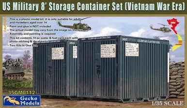 1/35 Gecko Models US Military 8' Storage Container Set (Vietnam War Era)