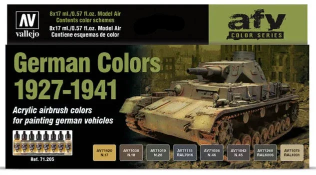 Vallejo 17ml Set of 8 ( 1927-1941) German Colors - 71205