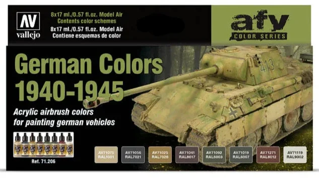 Vallejo 17ml Set of 8 ( 1940-1945) German Colors - 71206