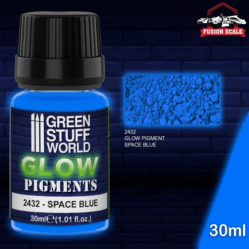 Green Stuff World Glow in the Dark Space Blue Pigment 30ml GSW2432