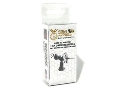 1/350 Gold Medal 3D USN 20mm Oerlikon Mk.4 MOD 6 w/ MK.14 Gun Sight Type I Shield (x36) - Gold Medal Models