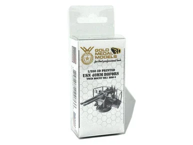 1/350 Gold Medal 3D USN 40MM Bofors Twin Mount Mk.1 MOD 0 (x10) - Gold Medal Models