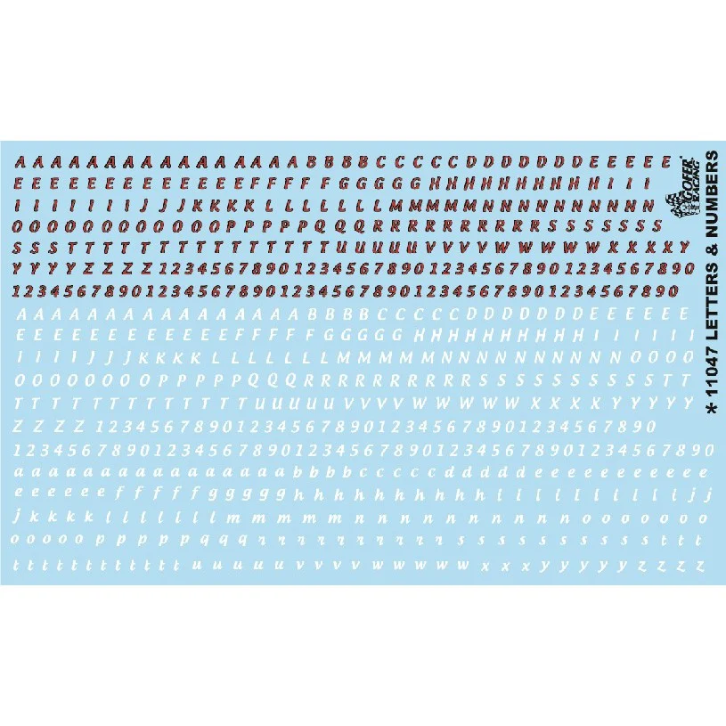 Gofer Racing Decals Letters & Numbers