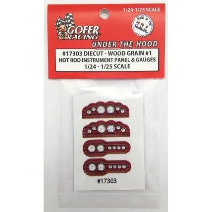 Gofer Racing Decals Instrument Panel Hot Rod Wood Grain #1