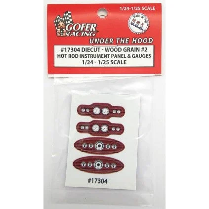 Gofer Racing Decals Instrument Panel Hot Rod Wood Grain #2