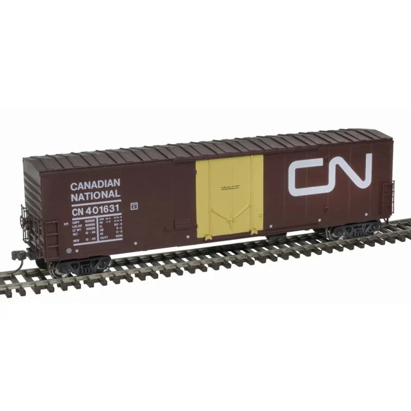 HO Atlas NSC Newsprint Box Car Canadian National [Noodle, Yellow Door] #401527 - Atlas Trains