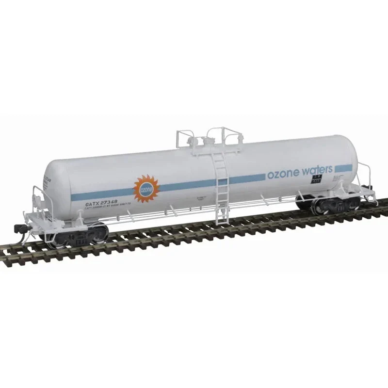 HO Atlas 20,700 Gallon Tank Car Ozone Waters [GATX] #27348 - Atlas Trains