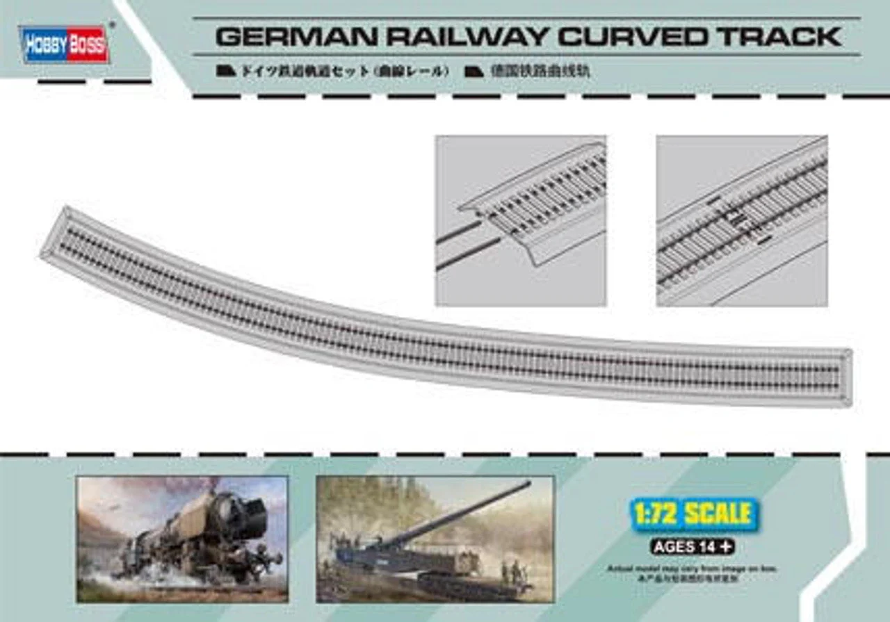 Hobby Boss 1/72 Hobby Boss German Railway Curved Track - HY82910