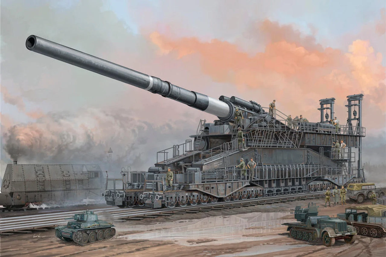 Hobby Boss 1/72 Hobby Boss German 80cm K(E) Railway Gun Dora Plastic Model Kit