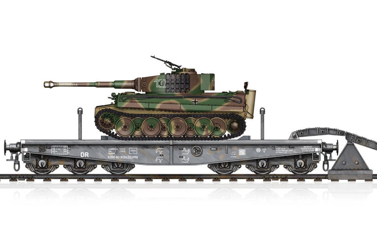 Hobby Boss 1/72 Hobby Boss Schwere Plattformwagen Type Ssyms 80 & PzKpfw. VI Ausf.E Sd.Kfz.181 Tiger I (Mid-Production)