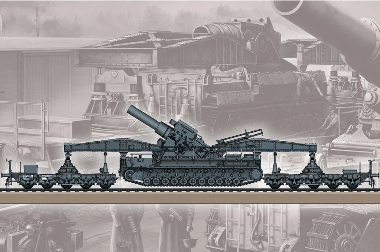 Hobby Boss 1/72 Hobby Boss German KARL-Geraet 040/041/Railway Transport Carrier - HY82961