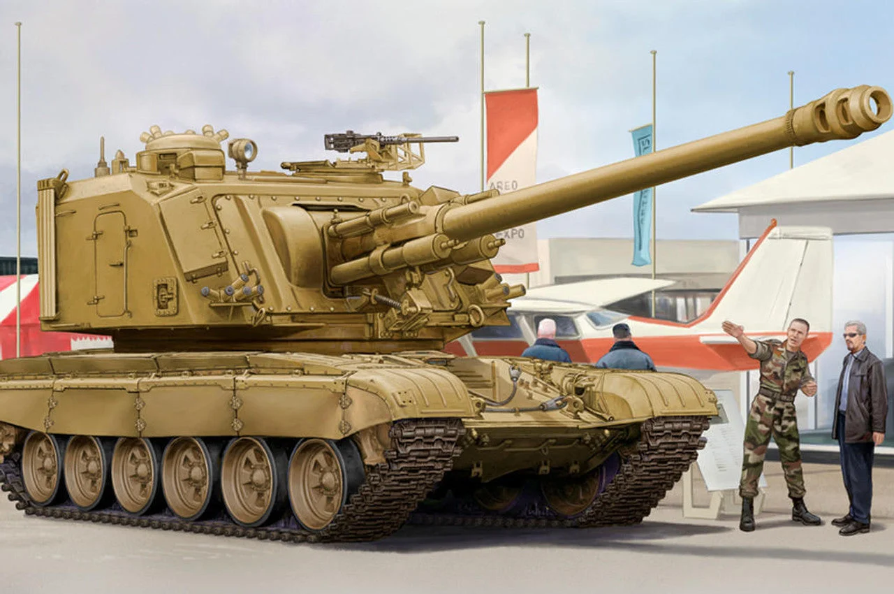 Hobby Boss 1/35 Hobby Boss French GCT 155mm AU-F1 SPH Based on T-72 - HY83835