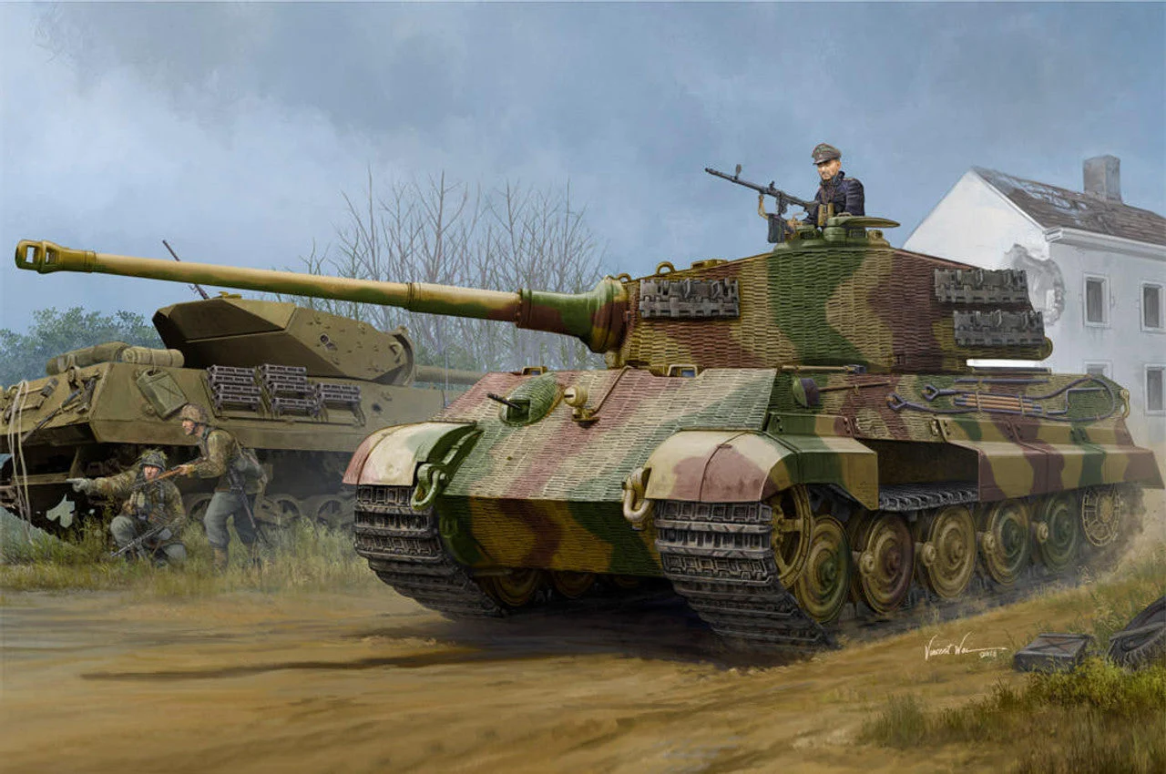 Hobby Boss 1/35 Hobby Boss Pz.Kpfw.VI Sd.Kfz.182 Tiger II (Henschel 1944 Production) w/ Zimmerit