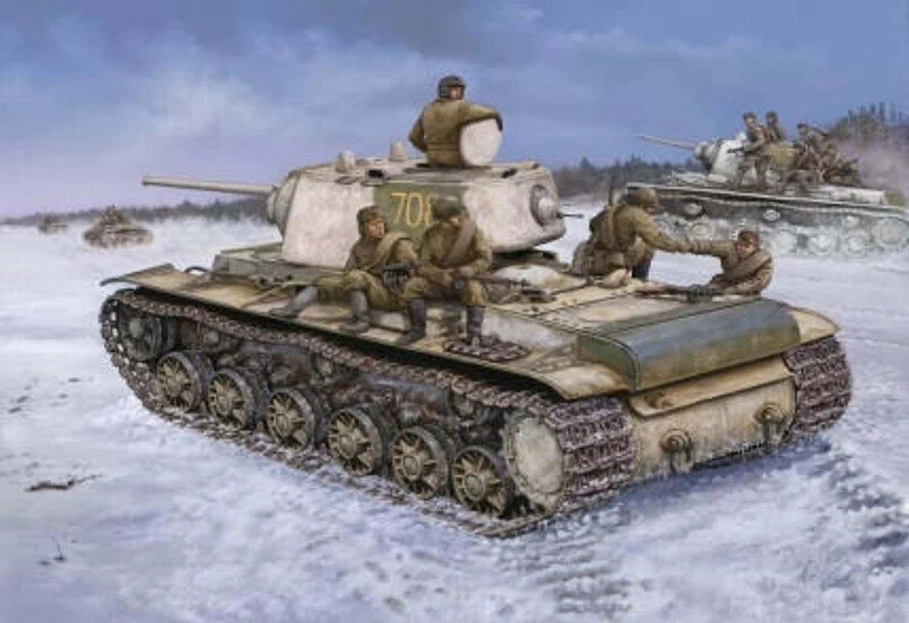 Hobby Boss 1/48 Hobby Boss Russian KV-1 Model 1942 Tank with Heavy Cast Turret - HY84813