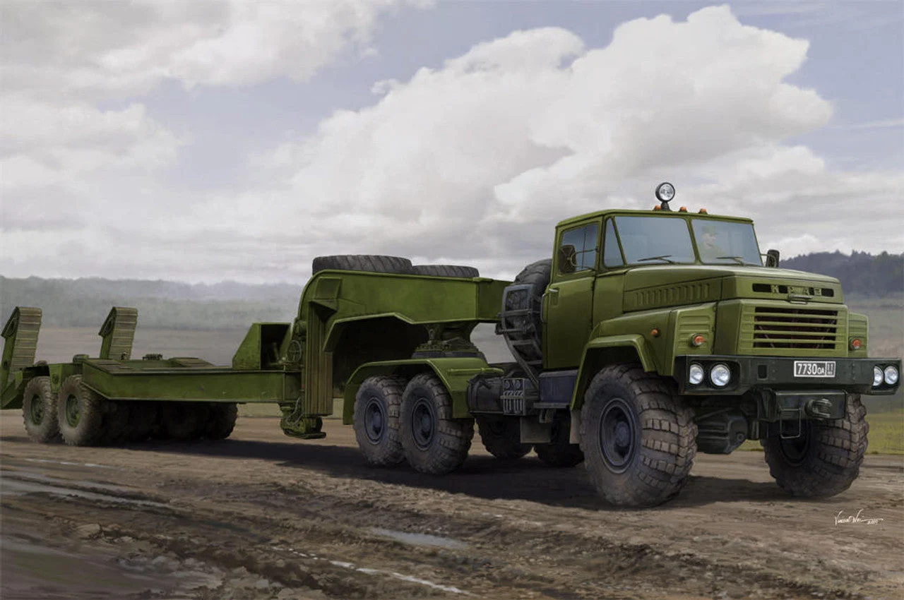 Hobby Boss 1/35 Hobby Boss Russian KrAZ-260B Tractor/CMAZ/ChMZAP-5247G SemiTrailer - HY85523