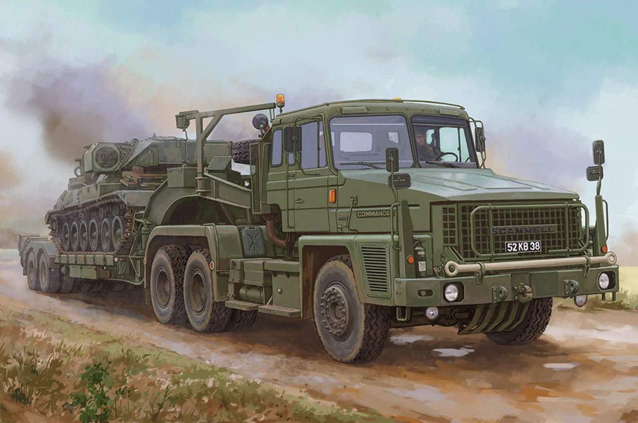 Hobby Boss 1/35 HobbyBoss Scammell Commander with 62 tonne Crane Fruehauf Semi-Trailer