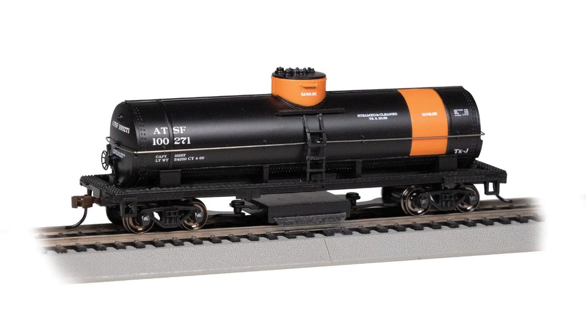 HO Bachmann 40' Track-Cleaning Tank Car - Santa Fe #100271 - Gasoline 16308