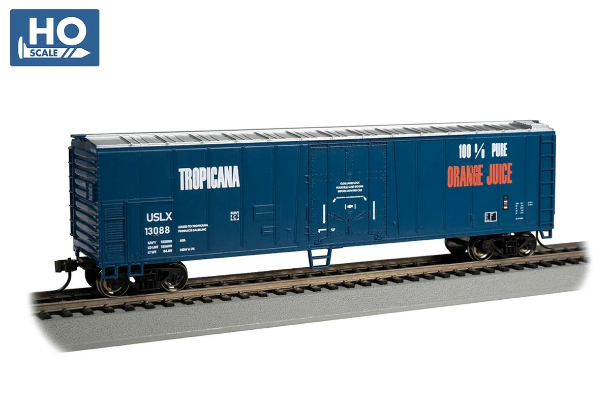 HO Bachmann 50' Steel Reefer - Tropicana #13088 (Blue & Silver) 17910