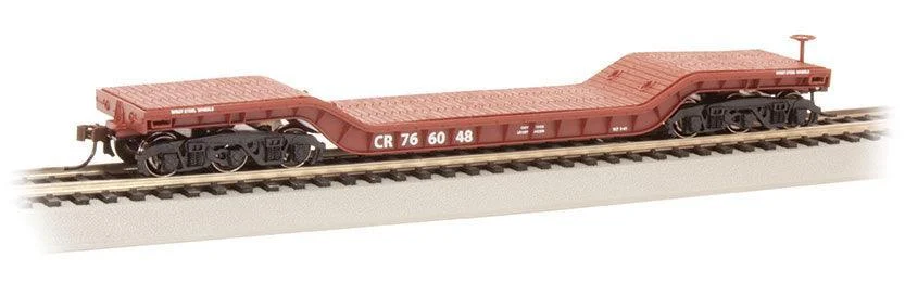 HO Bachmann 52' Center-Depressed Flat Car - Conrail #766048 - 18342