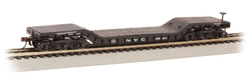 HO Bachmann 52' Center-Depressed Flat Car - Nyc #498991 - 18341