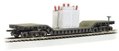 HO Bachmann 52' Center-Depressed Flat Car - With Transformer 18348