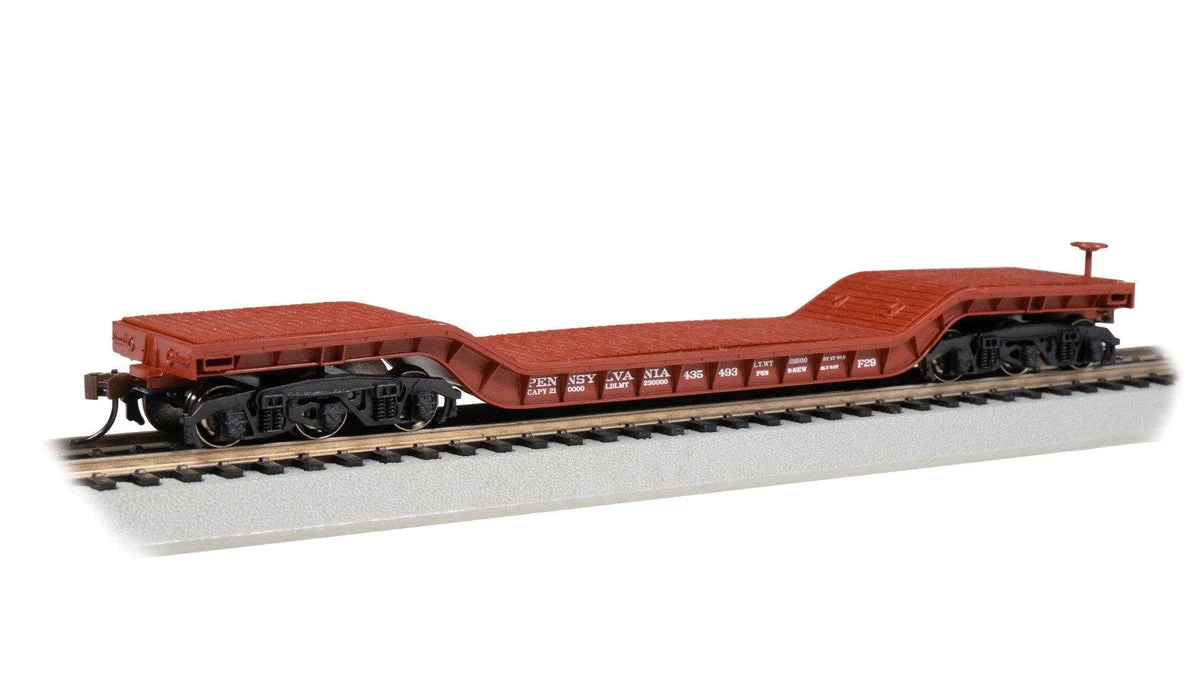 HO Bachmann 52' Center-Depressed Flatcar - Pennsylvania Railroad #435493 - 18339