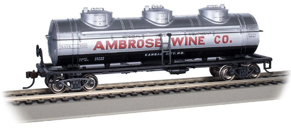 HO Bachmann Ambrose Wine Co. #7501 - 40' 3-Dome Tank 17111