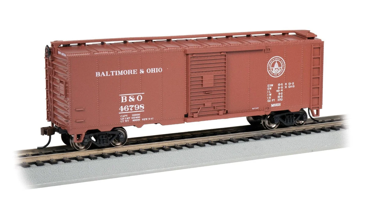 HO Bachmann Baltimore & Ohio #46796 - 40' Steam Era Boxcar 15013