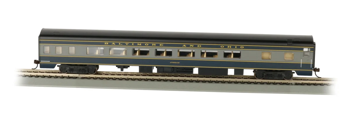 HO Bachmann Baltimore & Ohio - 85' Smooth Side Coach w/Lighted Interior 14203