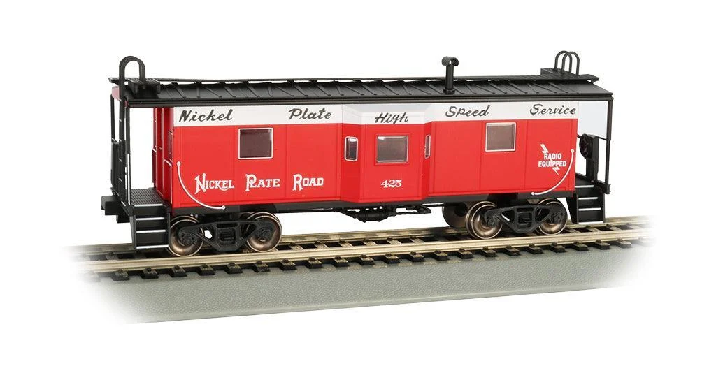 HO Bachmann Bay-Window Caboose - Nickel Plate Road w/ Roof Walk 73202
