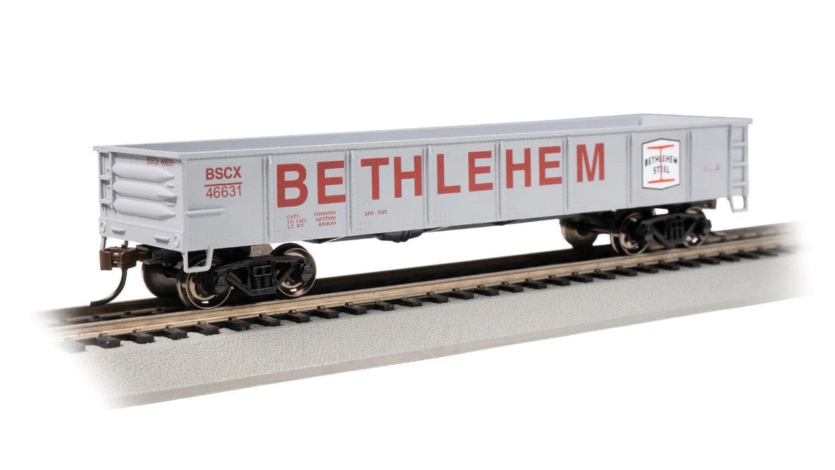 HO Bachmann Bethlehem Steel #46631 Gray - 40' Gondola 17225