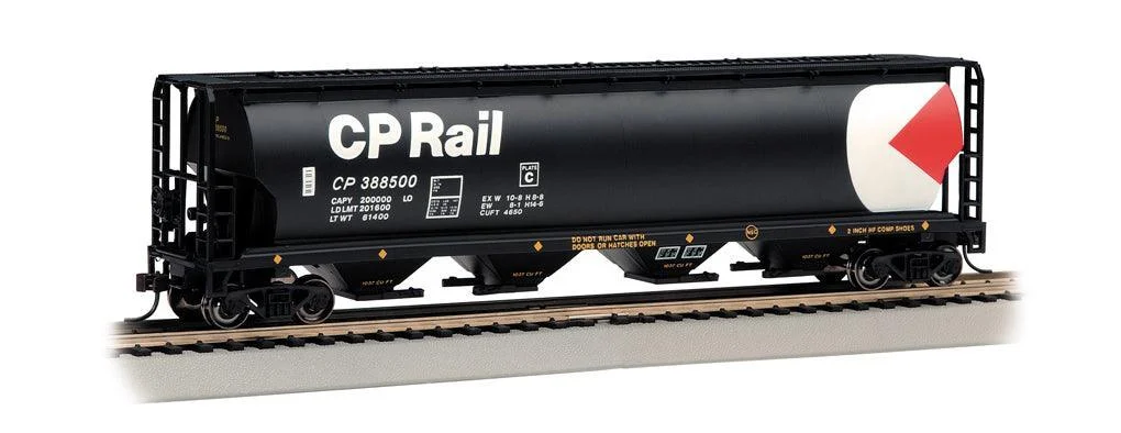 HO Bachmann Canadian Pacific - 4 Bay Cylindrical Grain Hopper 19129