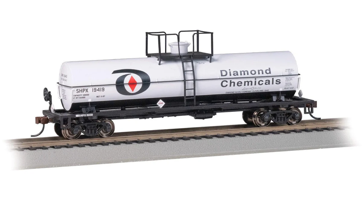 HO Bachmann Chemical Tank Car - Diamond Chemicals #19419 - 75801