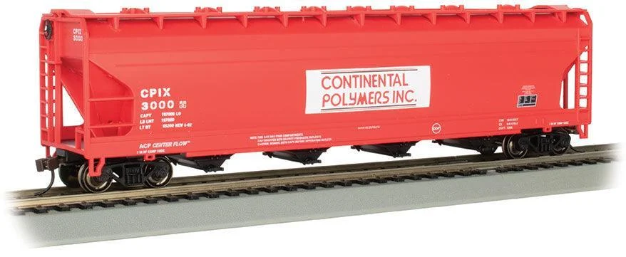 HO Bachmann Continental Polymers #3000 - 56' ACF Center-Flow Hopper 17510