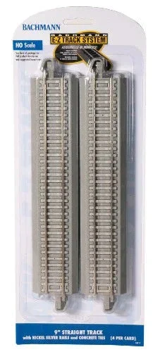 HO Bachmann E-Z NS 9" Straight with Concrete Ties 44711