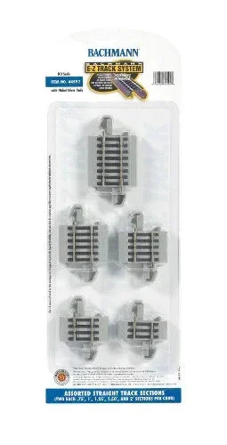HO Bachmann E-Z NS Track Connector Assortment with Black Ties 44592