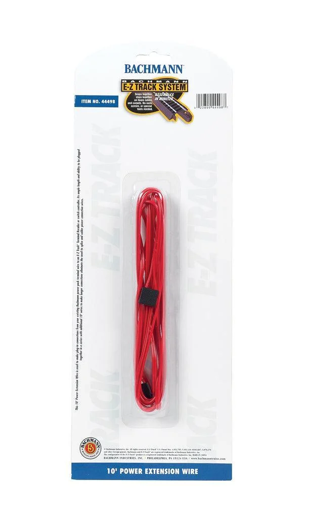 HO Bachmann E-Z Track 10' Red Terminal Extension Wire 44498