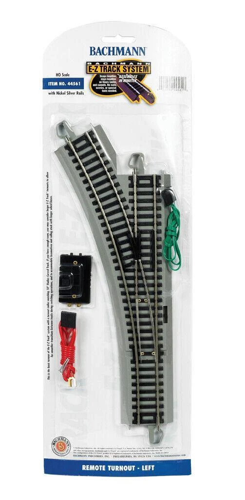 HO Bachmann E-Z Track Remote Turnout- Left 44461