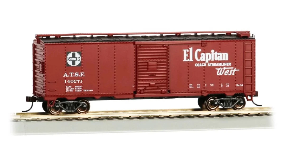 HO Bachmann El Capitan #140271 - Santa Fe Map Boxcar 16506