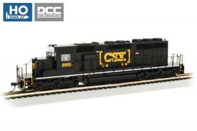 HO Bachmann EMD SD40-2 - CSX Black (HTM) #8905 - 60917