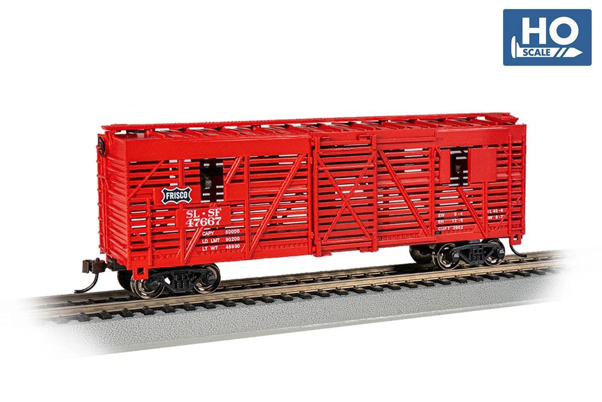 HO Bachmann Frisco #47667 - 40' Animated Stock Car w/Cattle 19712