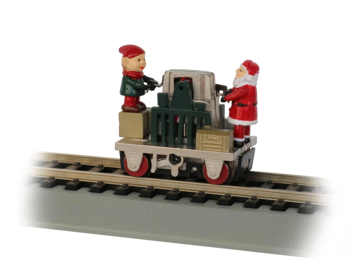 HO Bachmann Gandy Dancer Operating Hand Car - Christmas 46224