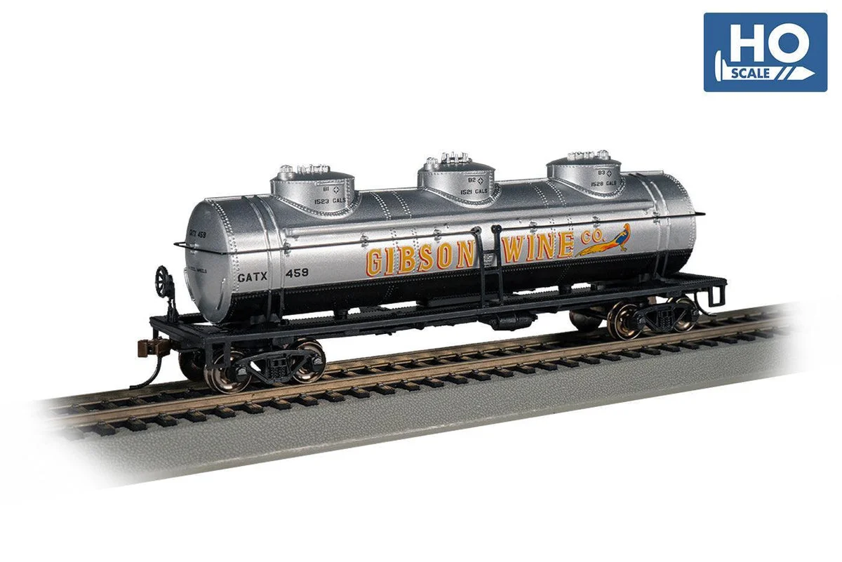 HO Bachmann Gibson Wine Co. #459 - 40' 3-Dome Tank 17115