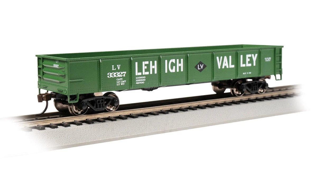 HO Bachmann Lehigh Valley #33327 Green - 40' Gondola 17226