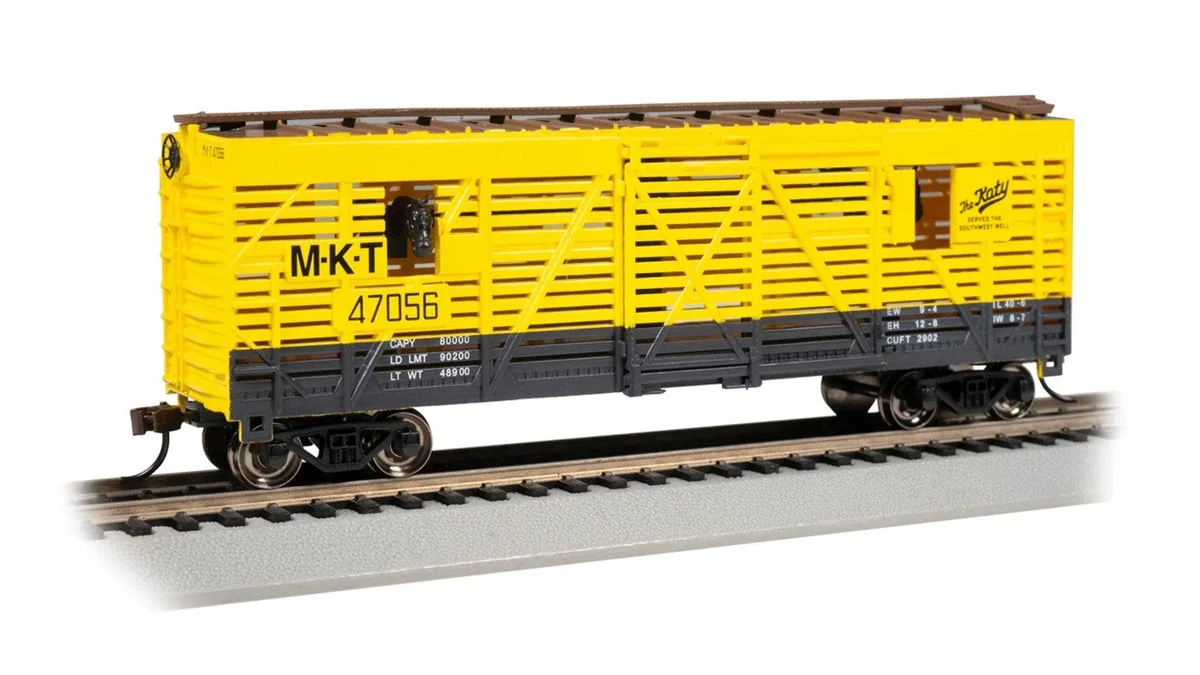 HO Bachmann MKT #47056 w/Horses - 40' Animated Stock Car 19713