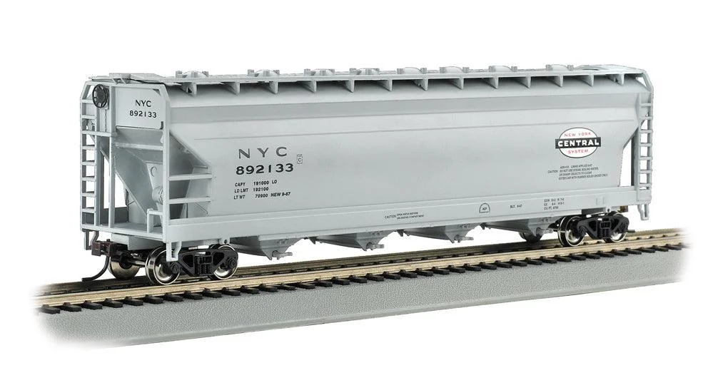 HO Bachmann New York Central - Gray - 56' ACF Center-Flow Hopper 17523