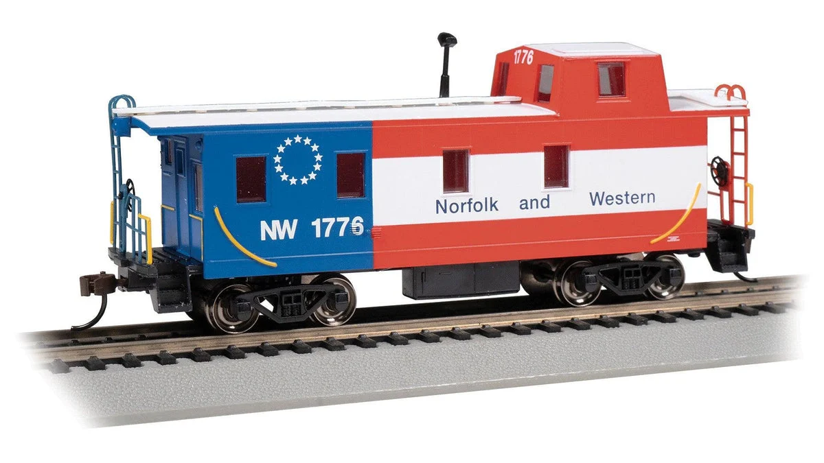 HO Bachmann Norfolk & Western #1776 Bicentennial - Streamlined Caboose w/Offset Cupola 14006